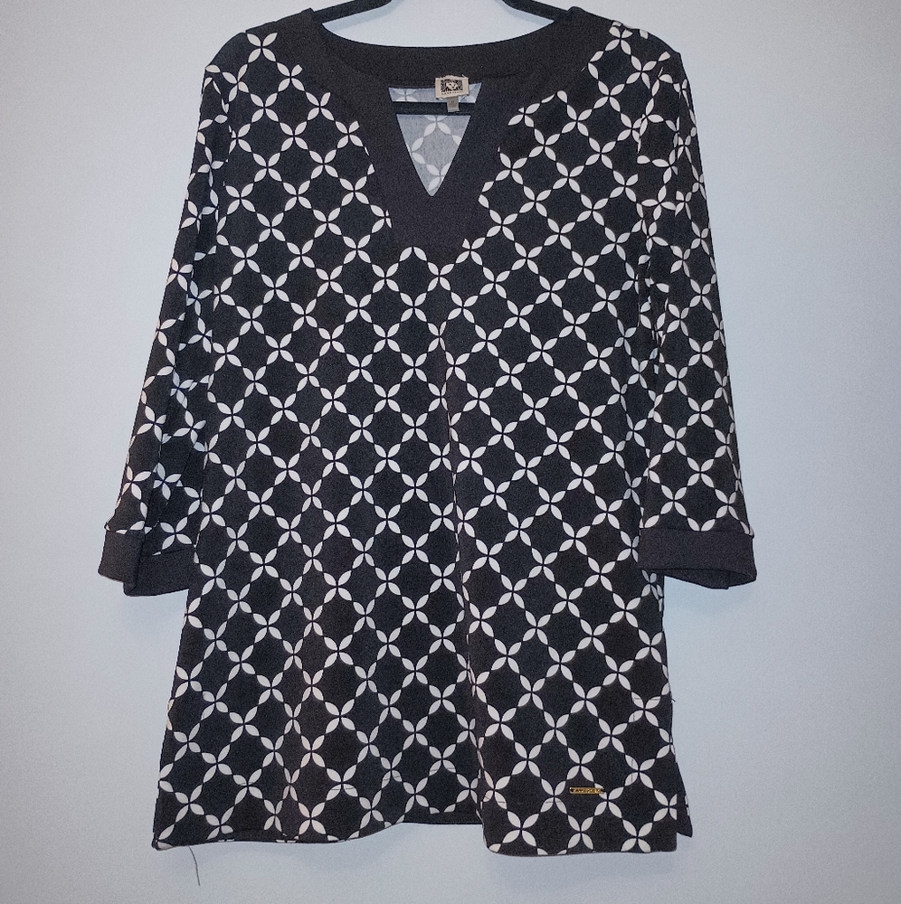 Anne Klein Black and White Tunic M‎